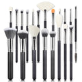 20-Pc Black Makeup Brush Set with Sponge & Croc Bag Makeup Brush Set QXL 20pcs Black