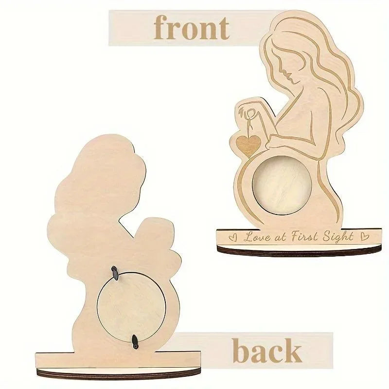 Wooden Baby Sonogram Photo Frame | Expectant Mom Keepsake Gift Sonogram Photo Frame QXL
