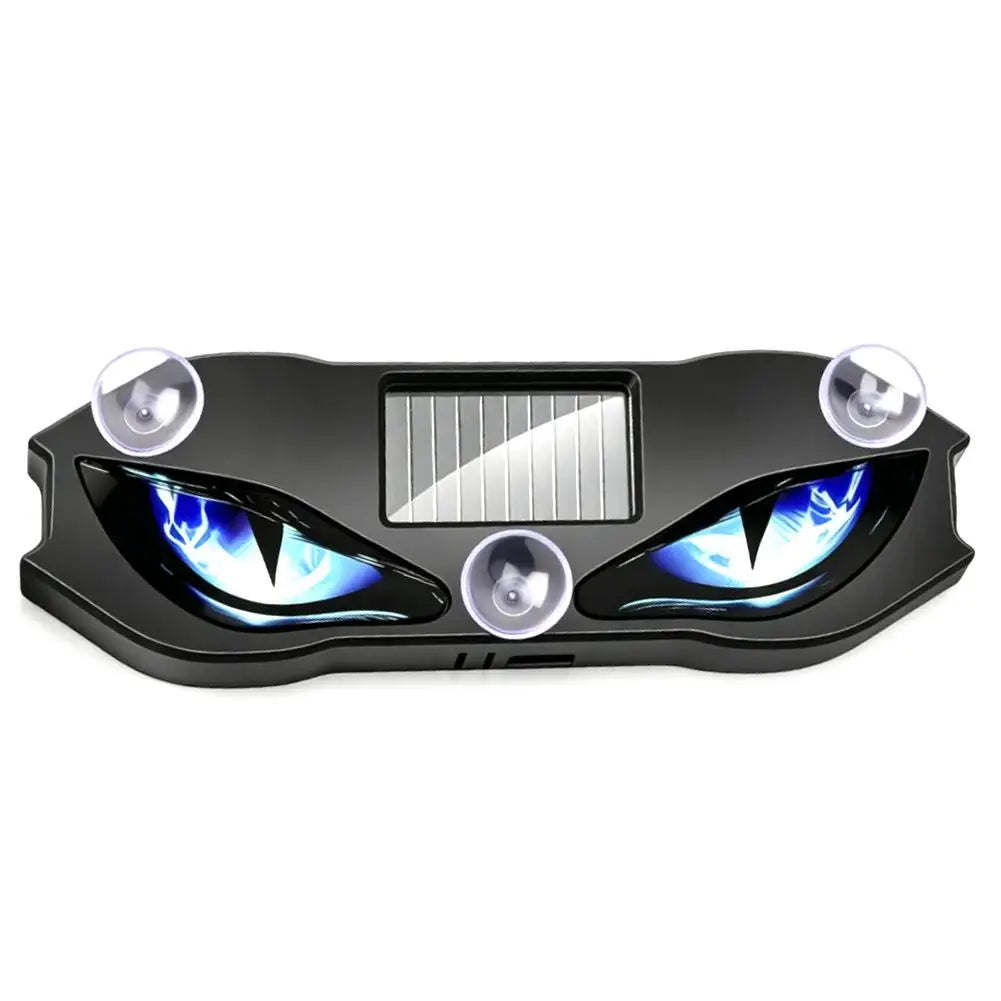 Solar LED Demon Eye Warning Light | Vibration-Activated Car Solar Car Warning Light QXL A