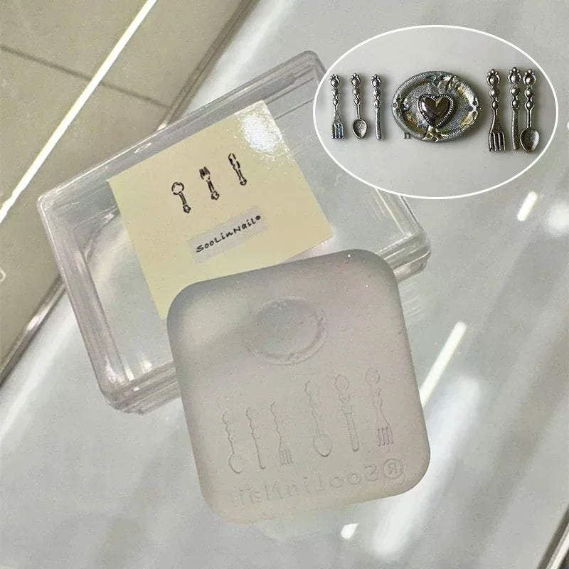 Tableware 3D Silicone Nail Art Mold | Knife Fork Spoon DIY Silicone Nail Art Mold QXL Default Title