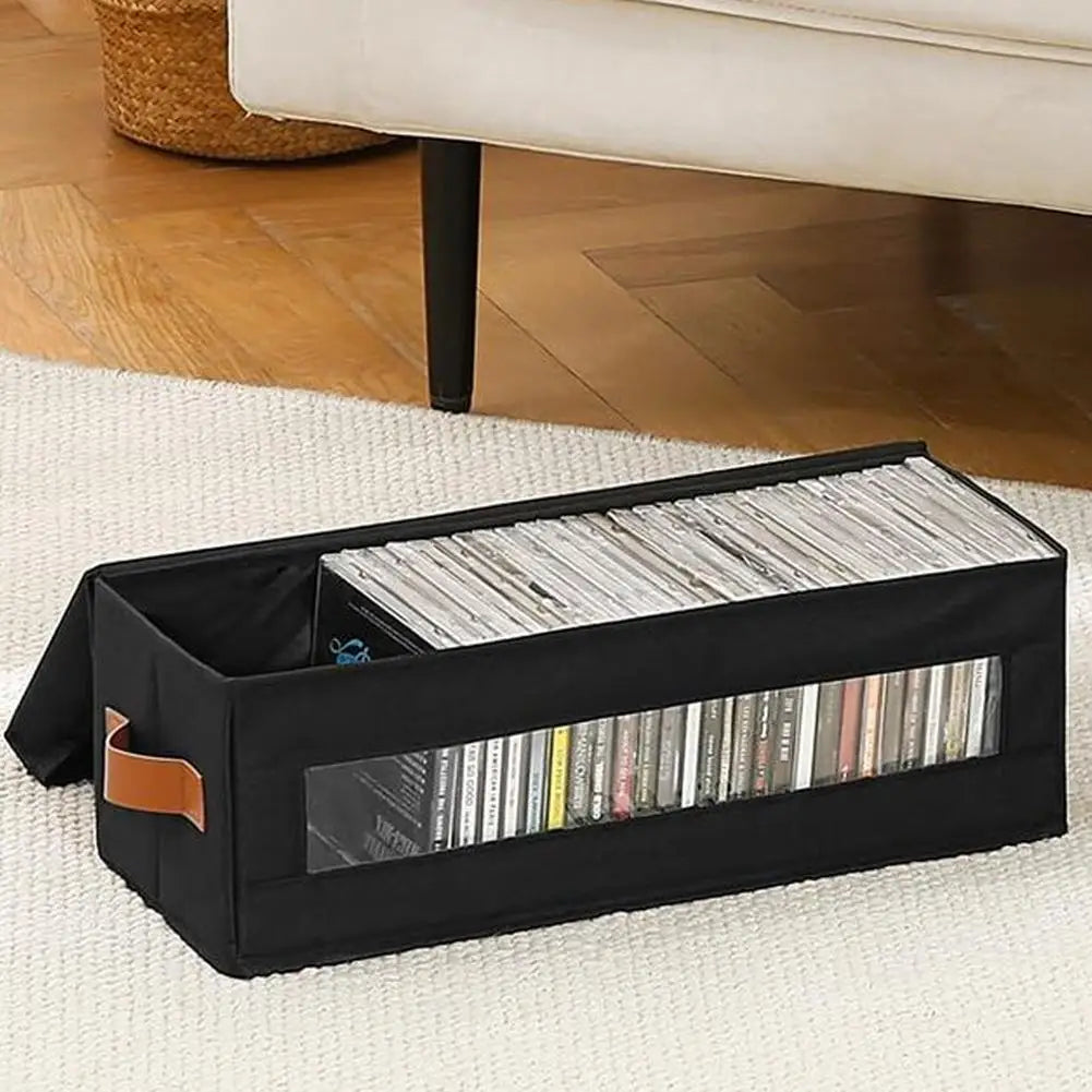 CD DVD Storage Box Dustproof Lid | 600D Oxford Cloth Organizer Storage Box Organizer QXL