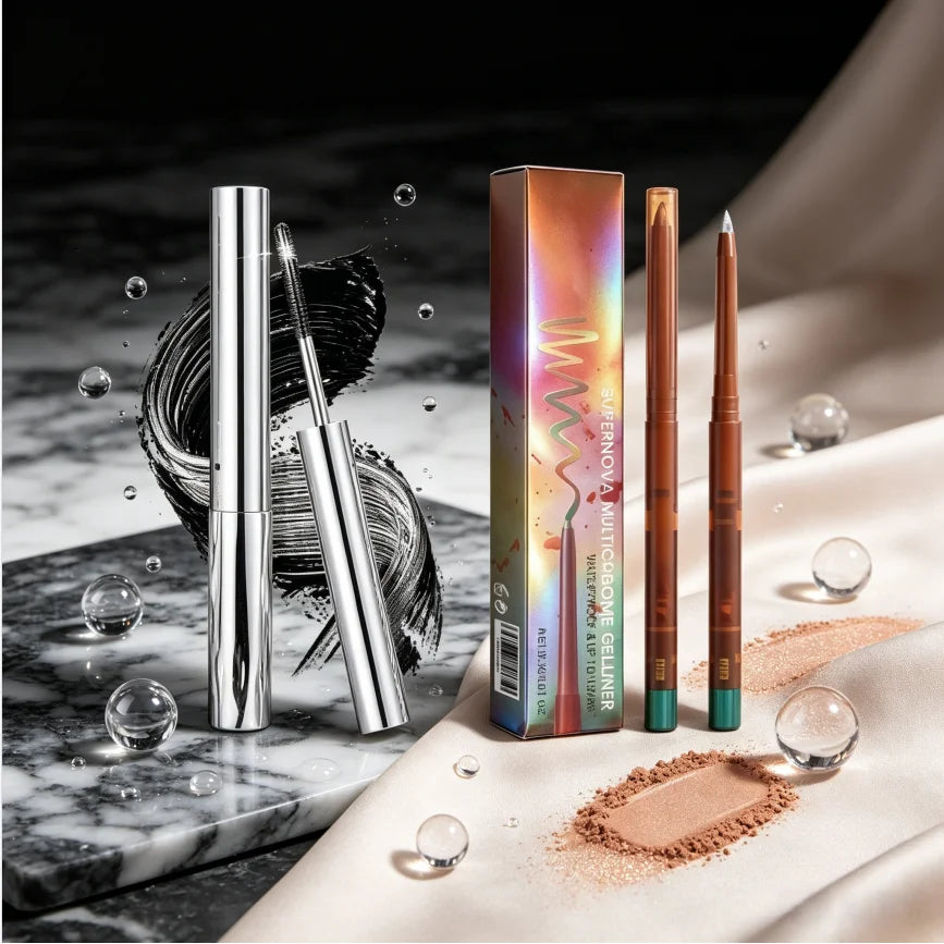 Waterproof Lengthening Mascara & Aegyo Sal Highlight Pen Set Mascara & Highlight Set QXL