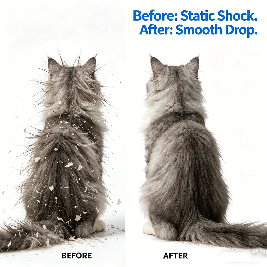 Pet Fur Nourishing Oil Spray | Dog & Cat Coat Care Pet Grooming Spray QXL