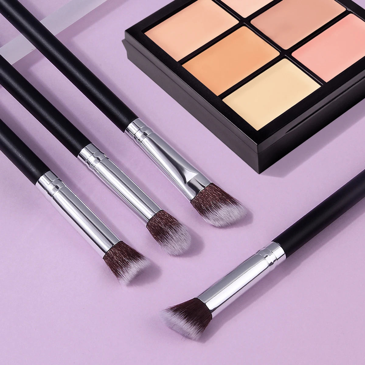 KOSSHOW 4-Piece Eye Makeup Brush Set – Eyeshadow & Brow Eye Makeup Brush Set QXL