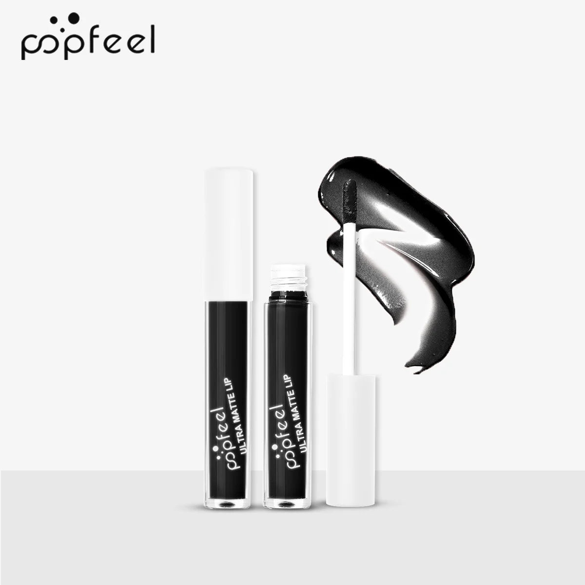 POPFEEL Black Lipstick & Lip Gloss Kit | Matte Long-Lasting Lip Makeup Kit QXL