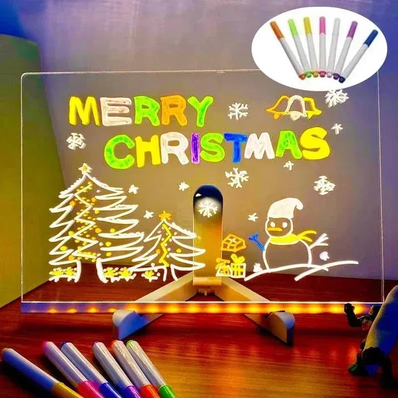 LED Acrylic Drawing Board for Kids | Light-Up Doodle Toy LED Drawing Board QXL