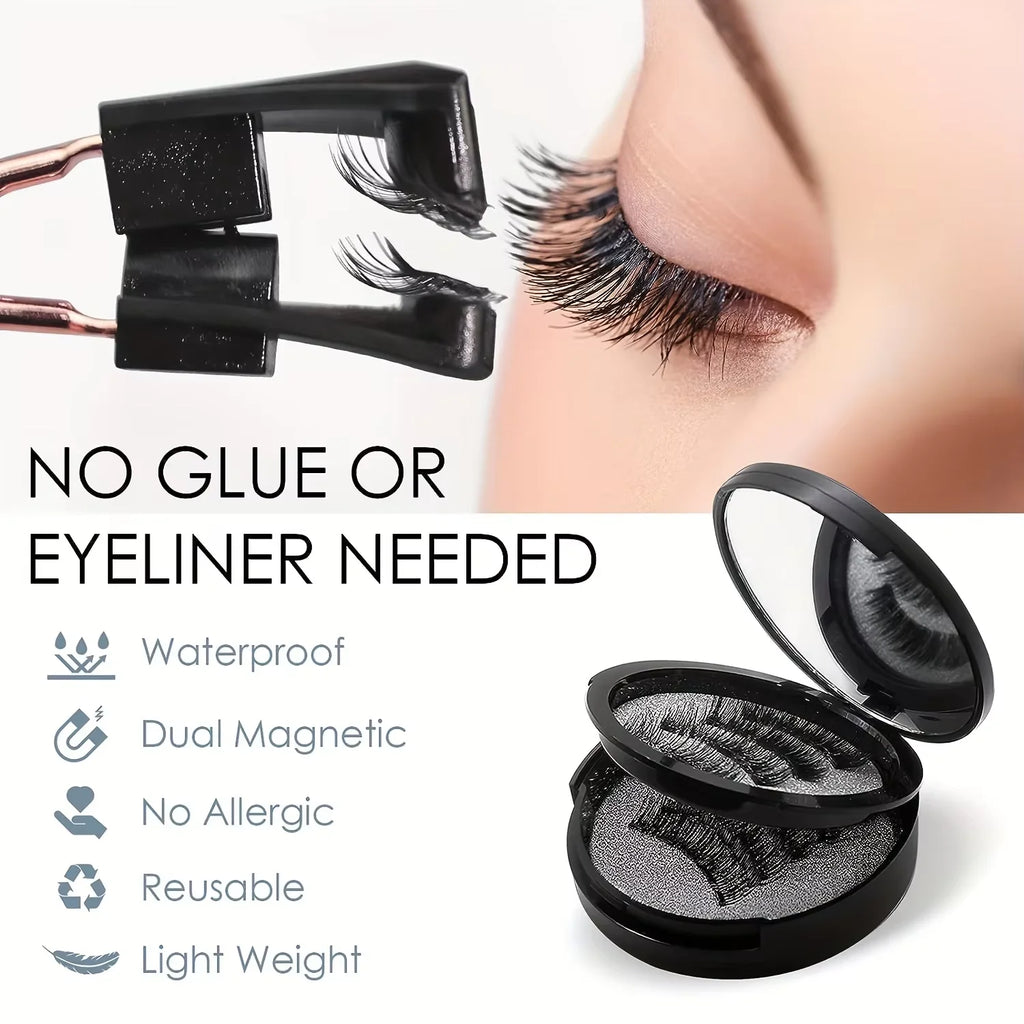 8-Piece 3D Magnetic Eyelashes Kit | Natural False Lashes Magnetic False Lashes QXL