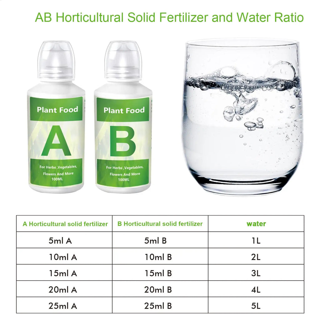 Hydroponic Nutrient Solution A & B | Organic Plant Food Hydroponic Fertilizer QXL