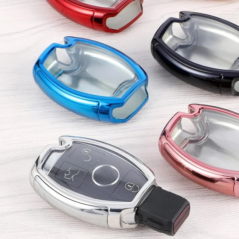 TPU Key Cover Case for Mercedes Benz A C E S G Class Fob Car Key Cover QXL