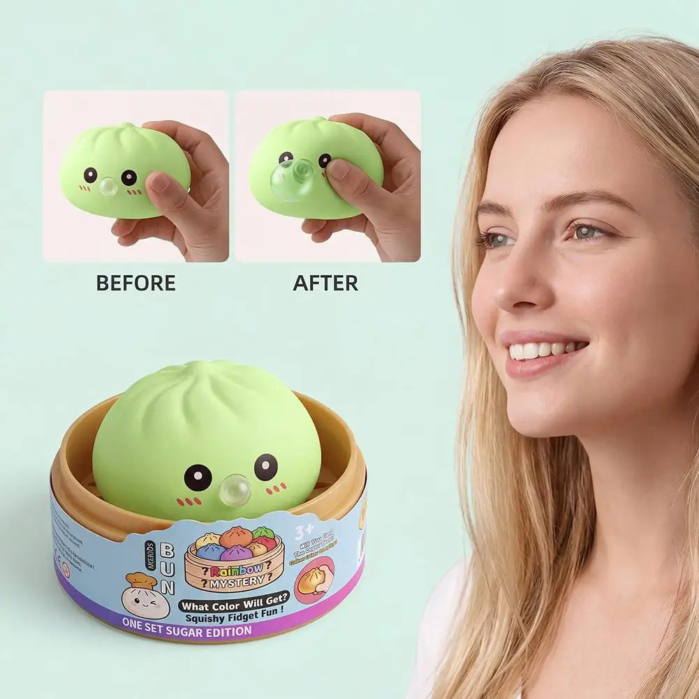 Dumpling Squishy Bubble Squeeze Toy | Slow Rebound Sensory Ball Squishy Fidget Toy QXL