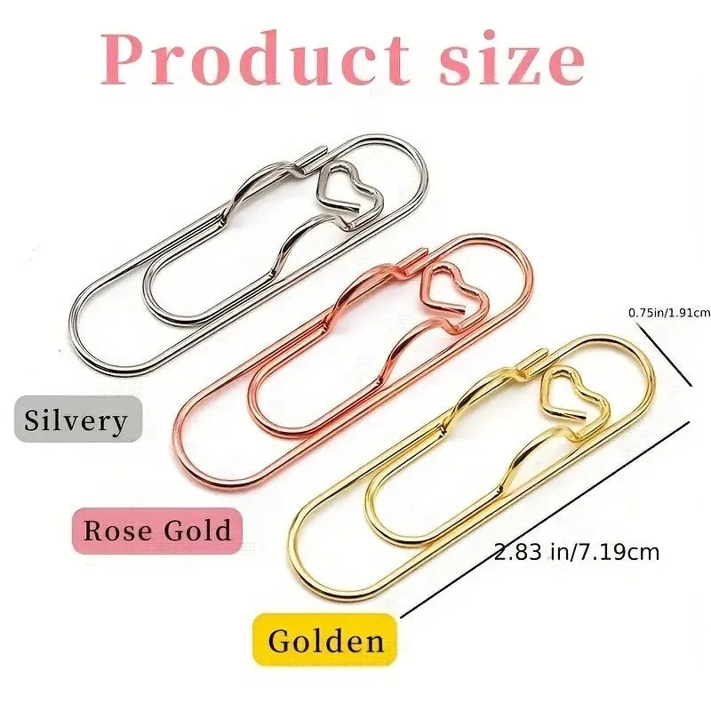 6-Pack Stainless Steel Notebook Clips with Pencil Holder Notebook Clip Set QXL