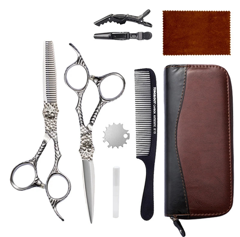 6-Inch Hair Thinning Shears Set | 9CR13 Stainless Steel Hair Cutting Shears QXL C3-SET