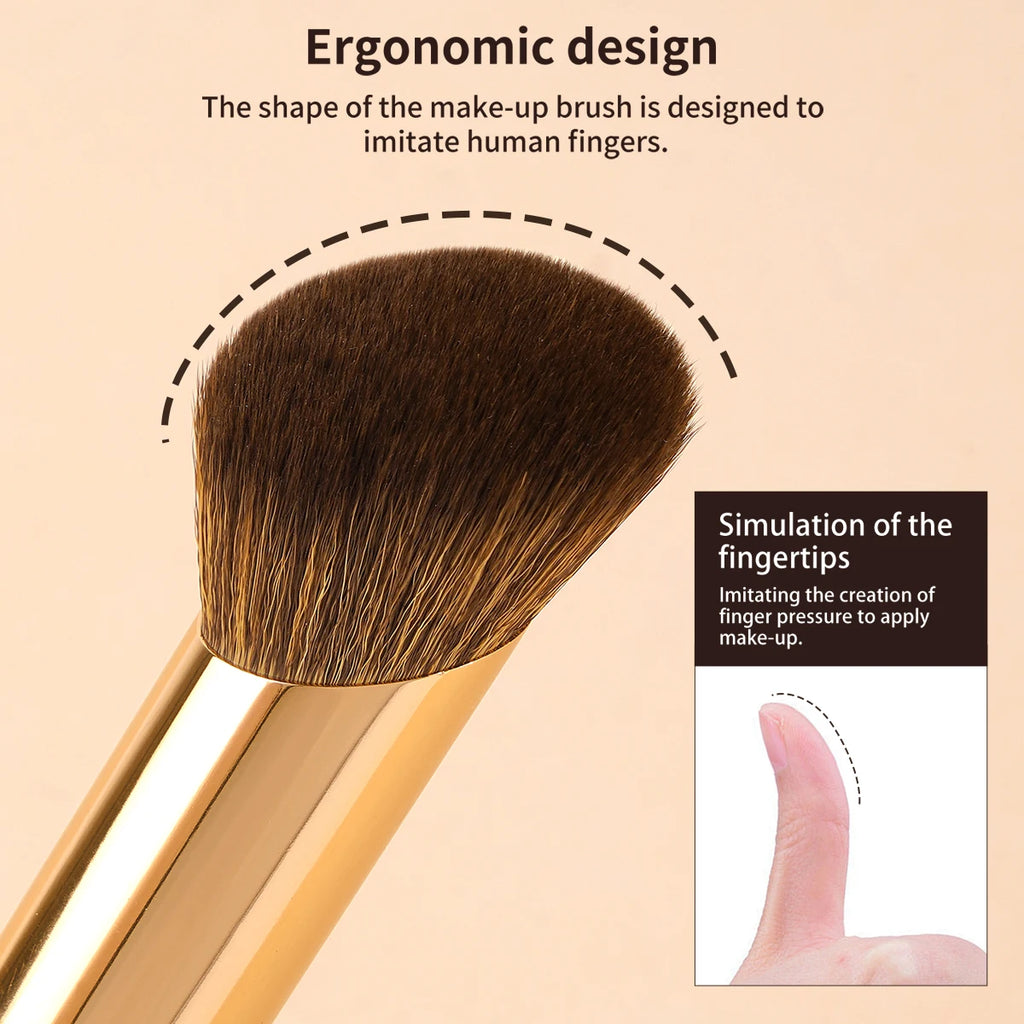 MAANGE 2-Pc Foundation & Contour Sculpting Makeup Brush Set Makeup Brush Set QXL