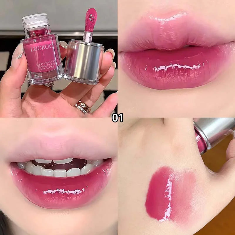 Crystal Mirror Lip Gloss | Hydrating Natural Color Lip Glaze Lip Gloss QXL 01