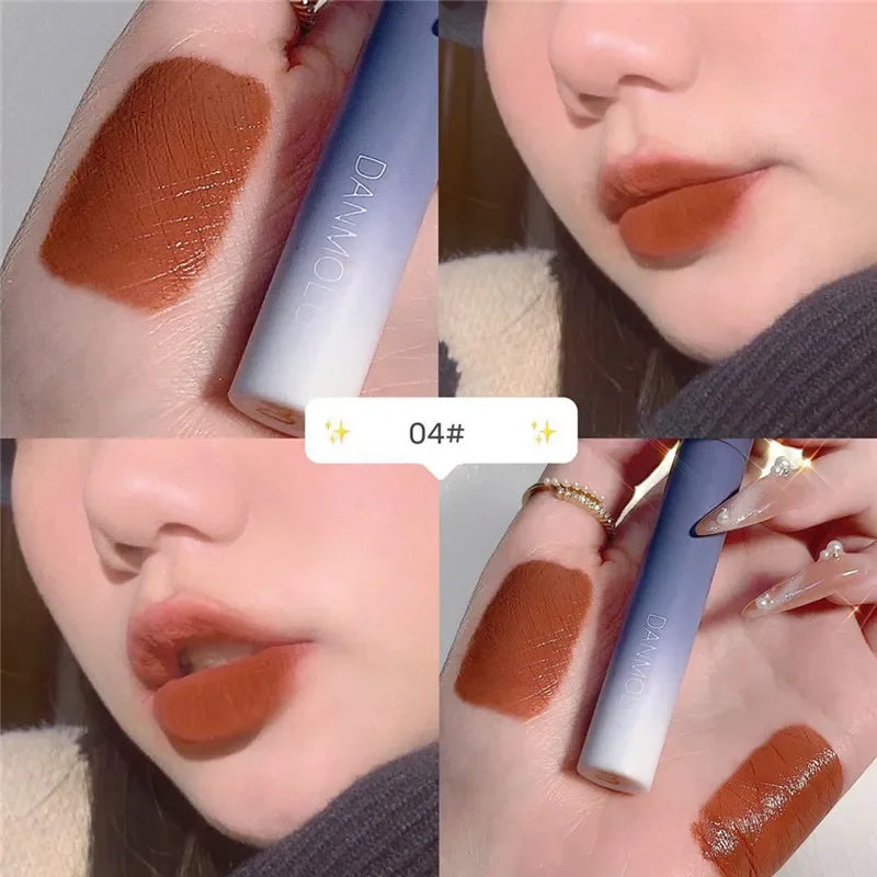 5-Color Matte Lip Glaze Set | Waterproof Long-Lasting Lip Tint Matte Lip Glaze Set QXL