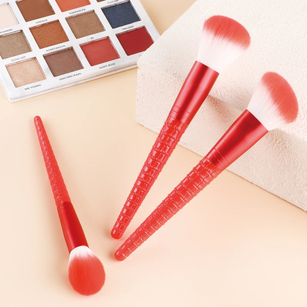Ronshadow 9-Pc Makeup Brush Set | Crocodile Texture Handle Makeup Brush Set QXL