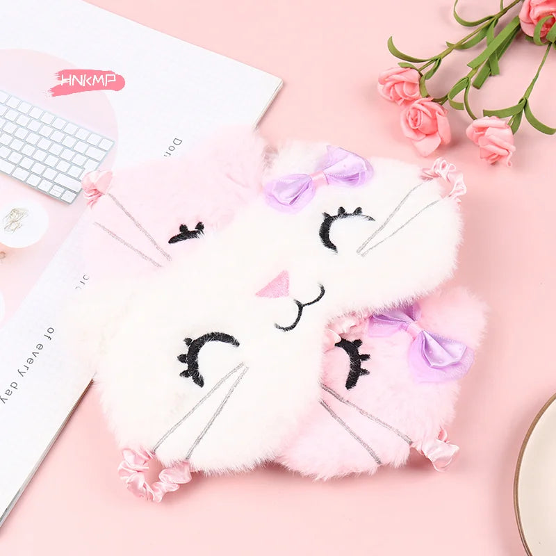 Kids Anime Cat Sleep Mask | Cartoon Blindfold for Travel Kids Sleep Mask QXL