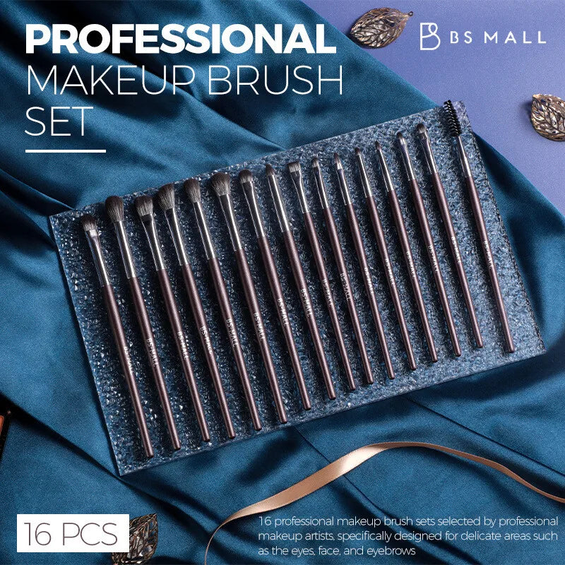 16-Piece Pearlescent Professional Makeup Brush Set Makeup Brush Set QXL