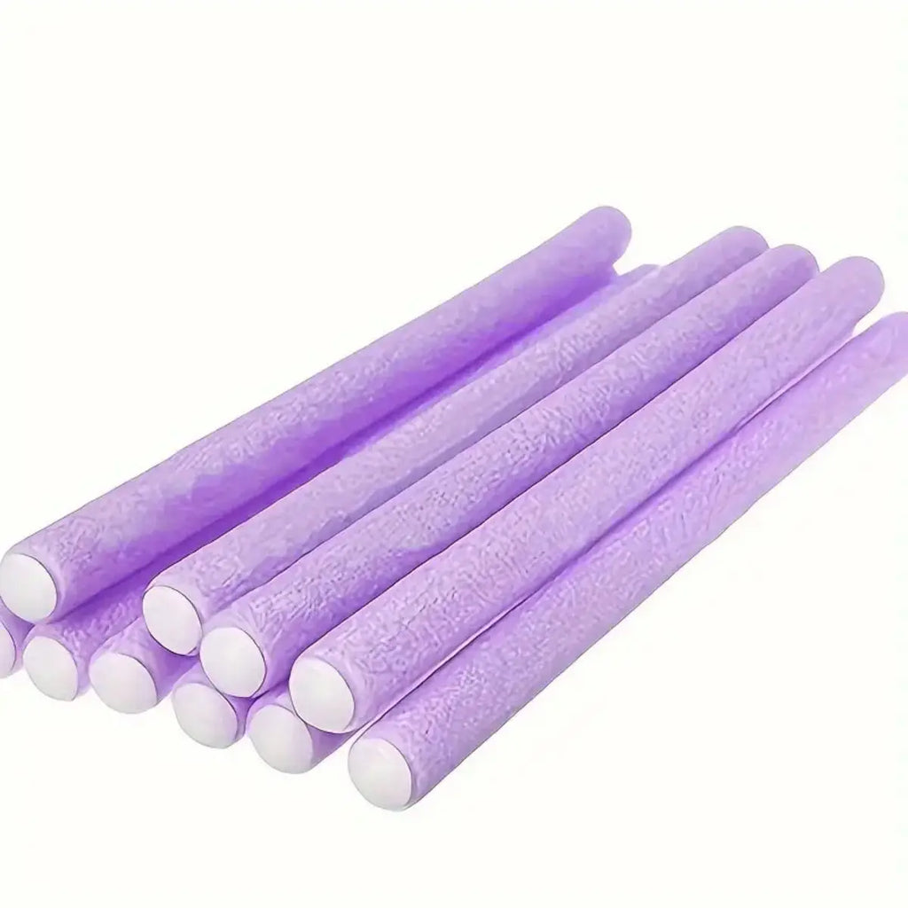 10-Pack Heatless Foam Hair Rollers | Bendy Twist Curling Rods Heatless Hair Rollers QXL