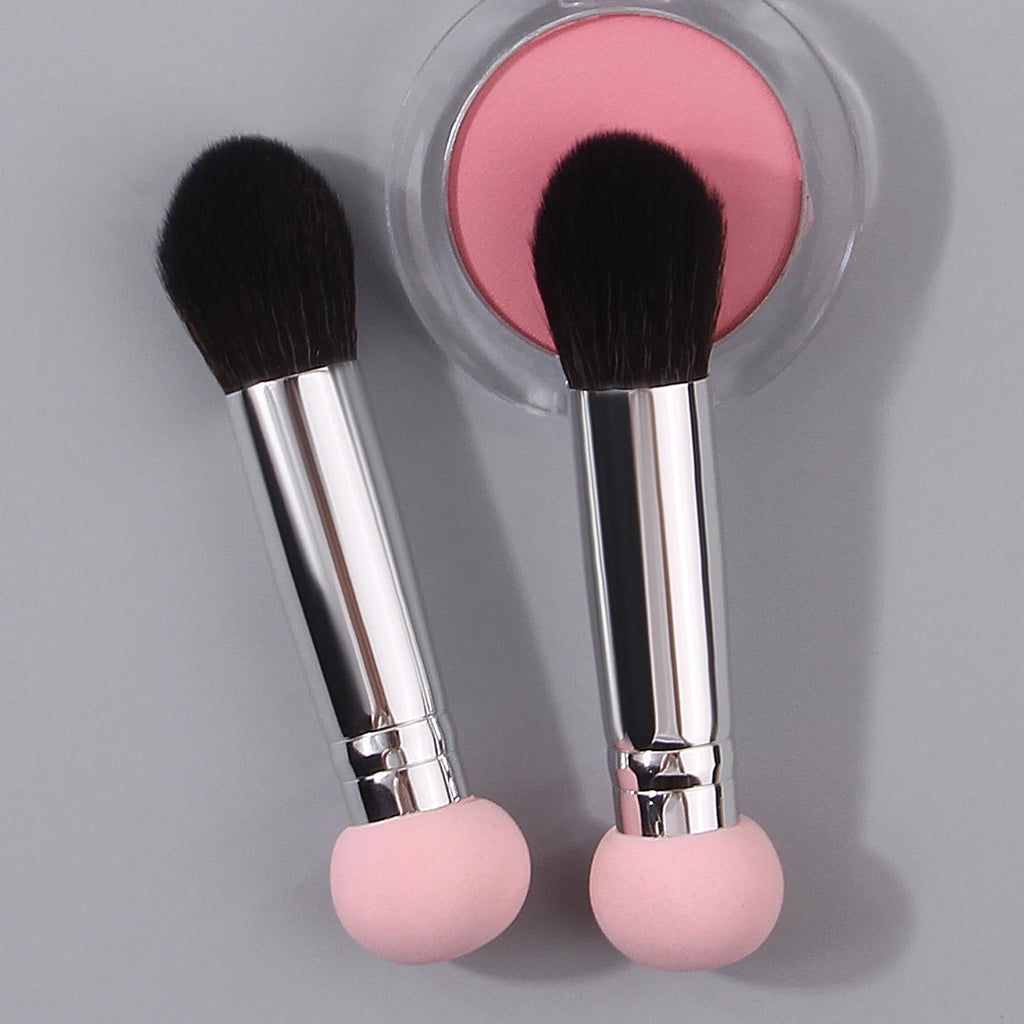 2-Pack Double-Ended Makeup Brushes | Foundation & Blush Set Makeup Brush Set QXL