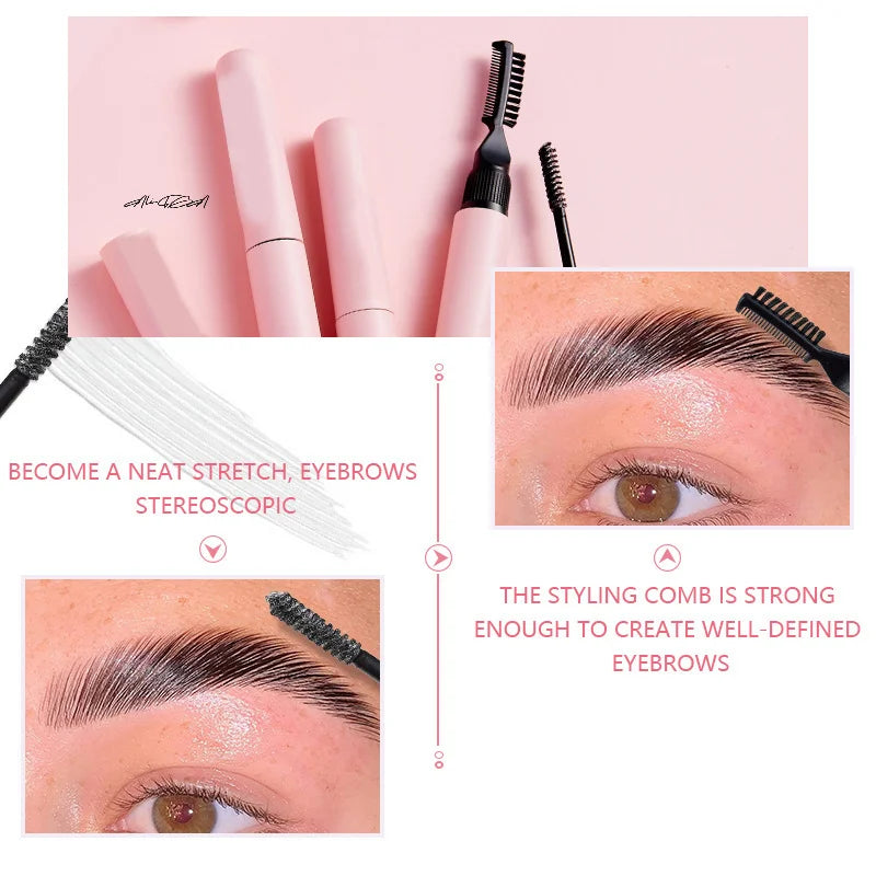 10ml Refillable Dual Brush Mascara & Eyebrow Gel Empty Tube Cosmetic Container QXL
