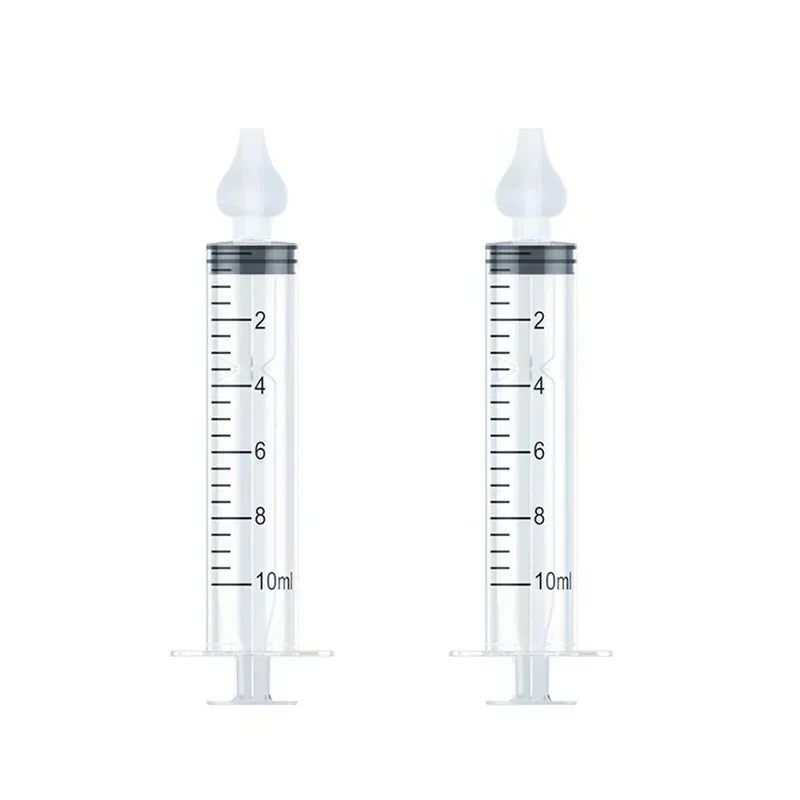 Baby Nasal Aspirator Syringe | Soft Silicone Tip, Reusable Baby Nasal Aspirator QXL 2PCS Transparent