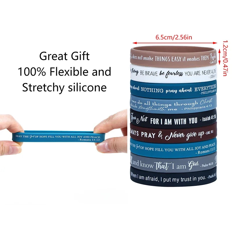 36-Pack Christian Silicone Wristbands | Bible Verse Bracelets Silicone Wristbands QXL