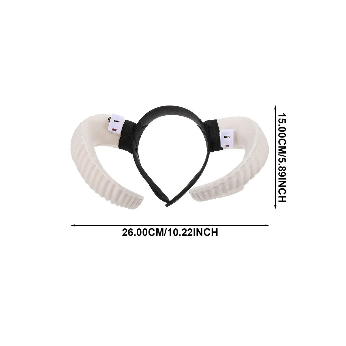Halloween Glowing Horn Headband | White Sheep Horn Party Hairband Costume Headband QXL