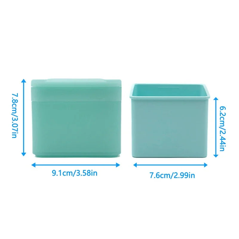 Double Layer Cotton Pad Dispenser Box with Tweezers | Organizer Cotton Pad Organizer QXL