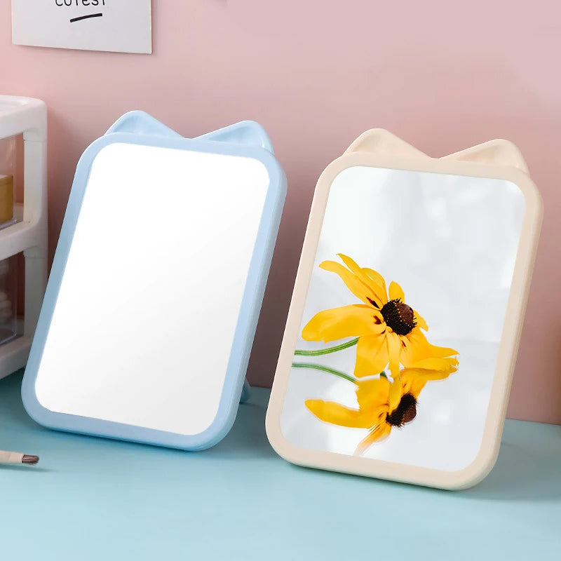 Cat Ear HD Makeup Mirror | Hanging & Desktop Vanity Mirror Vanity Makeup Mirror QXL