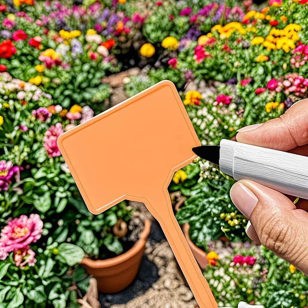 20-Pack 6" T-Type Waterproof Plant Markers & Garden Stakes Garden Plant Markers QXL