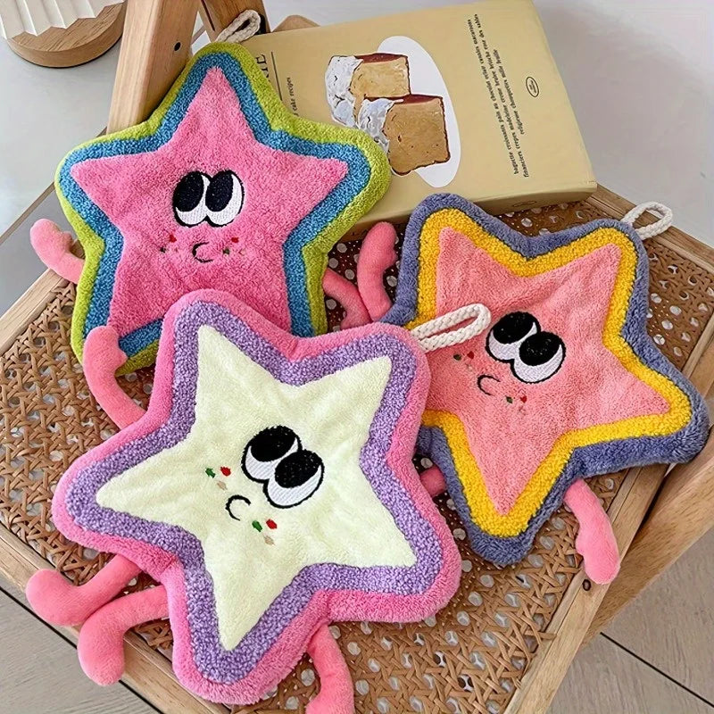 2-Pack Cartoon Washcloths | Cotton Hand Towels Kitchen & Bathroom Cotton Hand Towels QXL