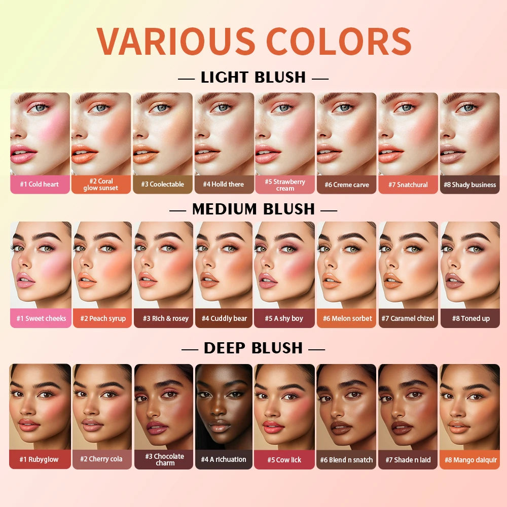 Lakerain 8-Color Cream Highlighter Palette | Matte & Shimmer Cream Highlighter Palette QXL