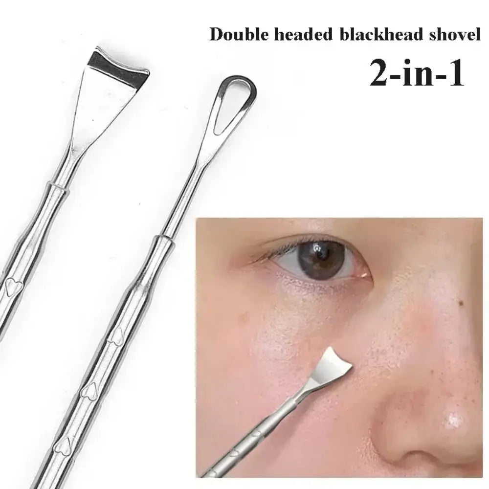 3-Pack Double-Head Stainless Steel Blackhead Extractor Tool Blackhead Extractor Tool QXL