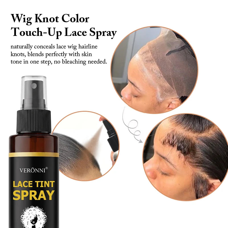 100ml Lace Melting & Tint Spray for Lace Wigs | Natural Hold Lace Wig Spray QXL