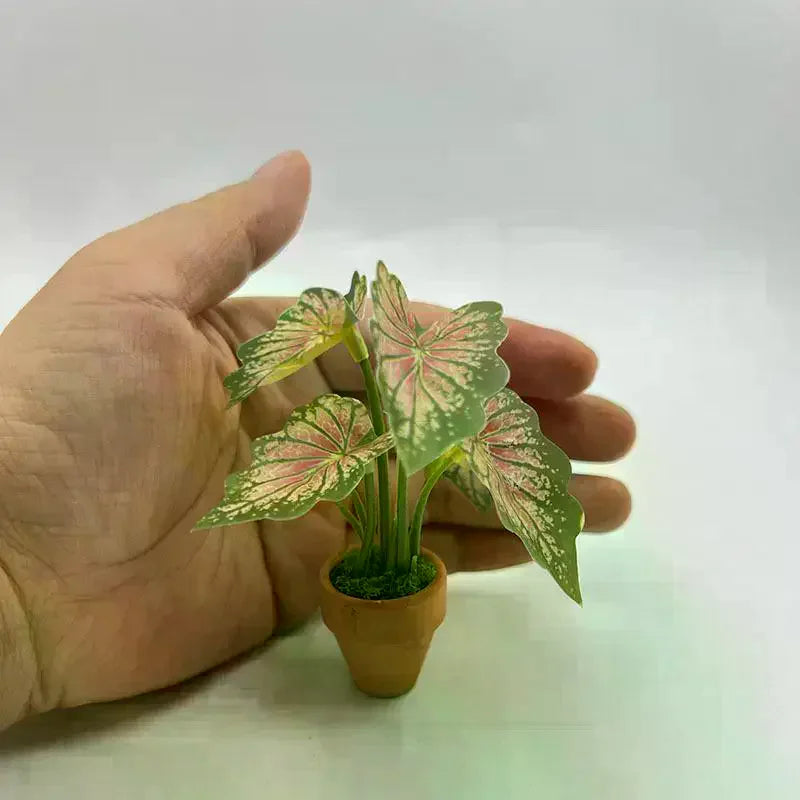 Miniature Dollhouse Potted Plant | Scandinavian Style Decor Dollhouse Miniature QXL