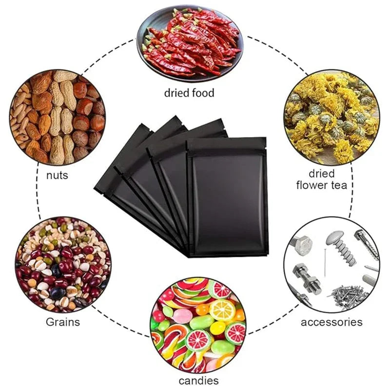Frosted Self-Sealing Bags | U-Cut Opening & Wide Resealable Seal Resealable Storage Bags QXL