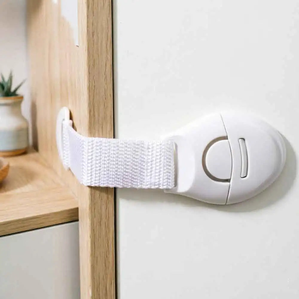 10-Pack Baby-Proof Cabinet & Drawer Safety Locks | Brown Cabinet Safety Locks QXL