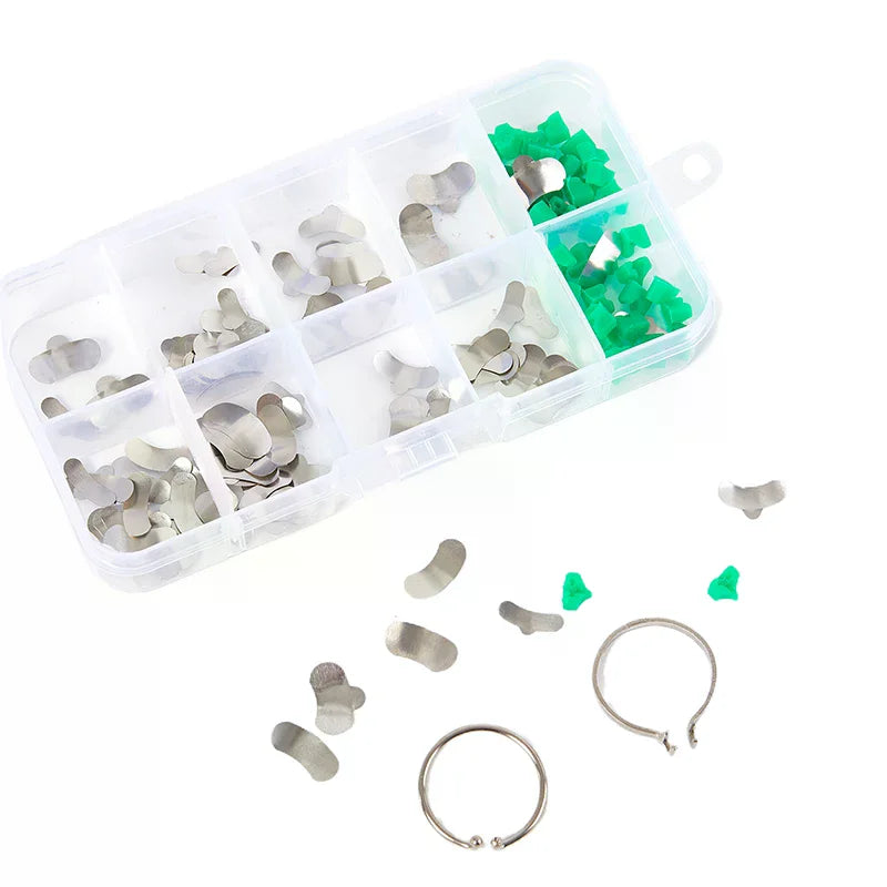 140-Pc Dental Sectional Matrix Bands & Wedge Kit | YOVIP Dental Matrix Kit QXL