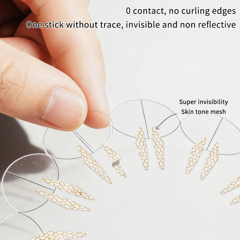 240-Pack Invisible Double Eyelid Tape Strips | Clear & Natural Eyelid Shaping Tape QXL
