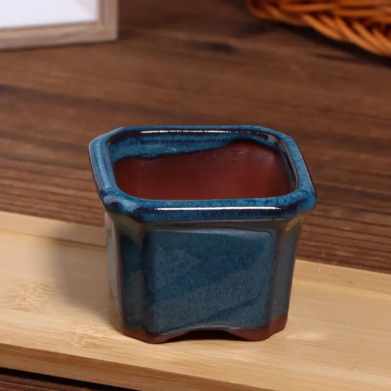 3-Pack Mini Ceramic Succulent Pots | Indoor Office Décor Ceramic Planter Pots QXL