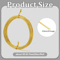 20 Gauge Square Bare Copper Wire 19.6 Ft | DIY Jewelry Craft Jewelry Craft Wire QXL AECH04-11413