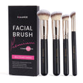MAANGE 4-Piece Foundation & Concealer Makeup Brush Set Makeup Brush Set QXL Black