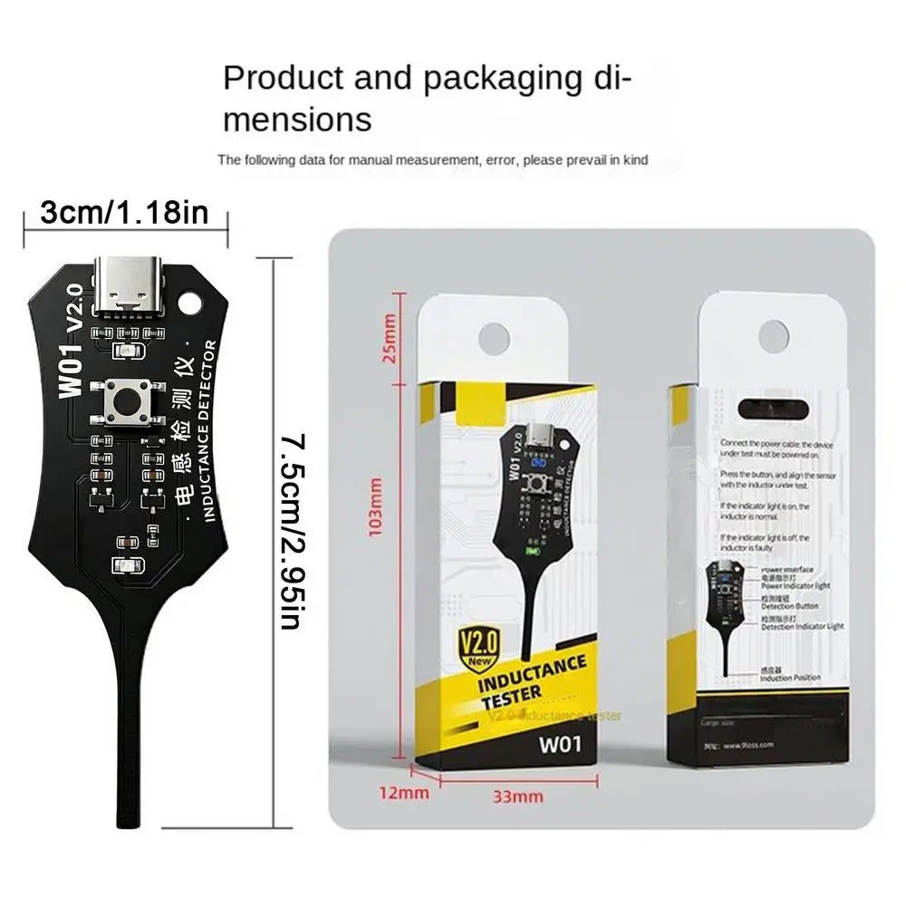 W01 Inductor Detector Tool – Motherboard Coil Tester Inductor Coil Tester QXL 1pcs
