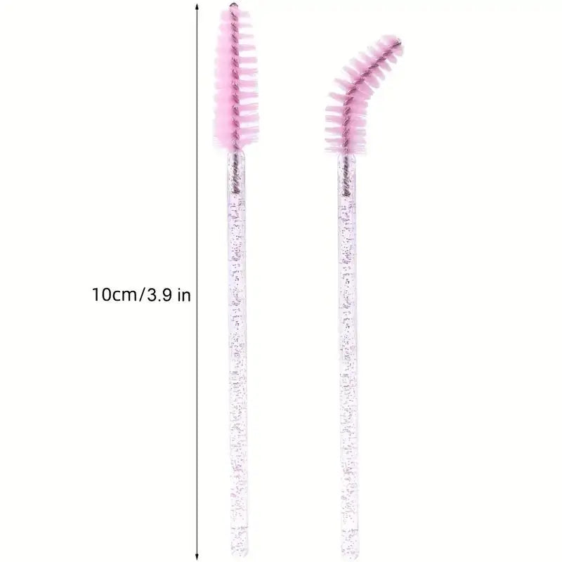 50/100/200-Pack Crystal Mascara Wands & Eyebrow Brush Set Mascara Wand Set QXL