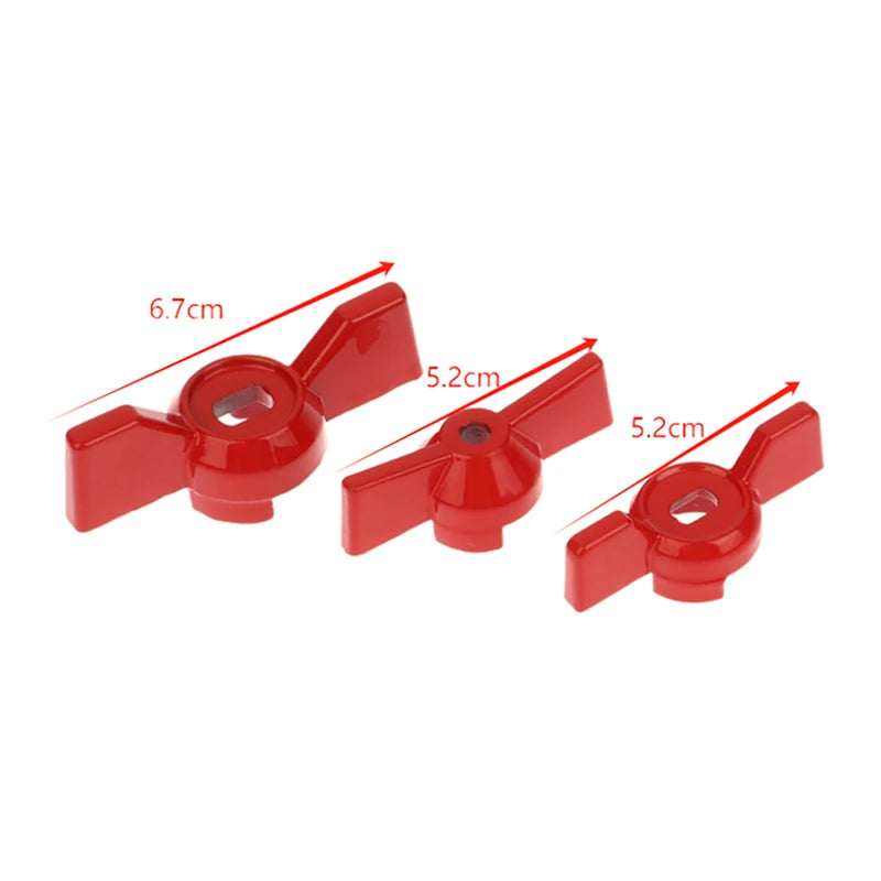 2-Pack Aluminum Red Butterfly Ball Valve Handle Wrench Valve Handle Replacement QXL