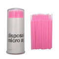 100-Pack Disposable Micro Brushes for Eyelash Extensions Lash Extension Applicators QXL Pink