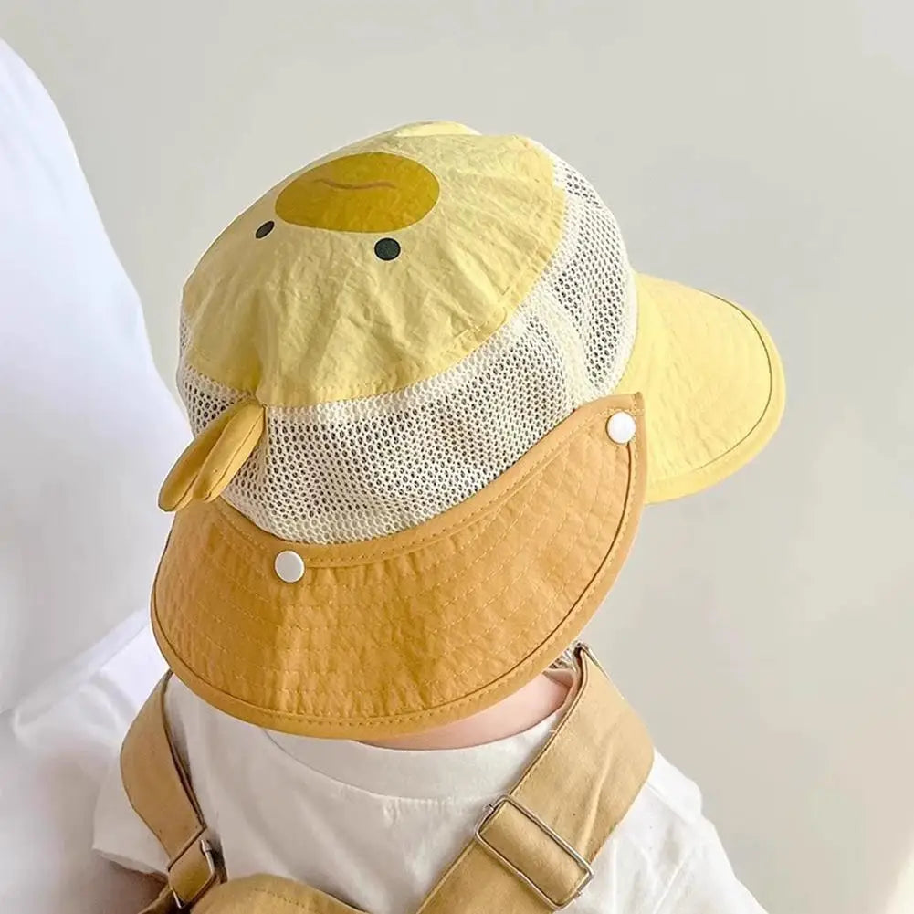 Kids Wide Brim Sun Hat | Mesh Breathable Bucket Hat Boys Girls Kids Bucket Hat QXL