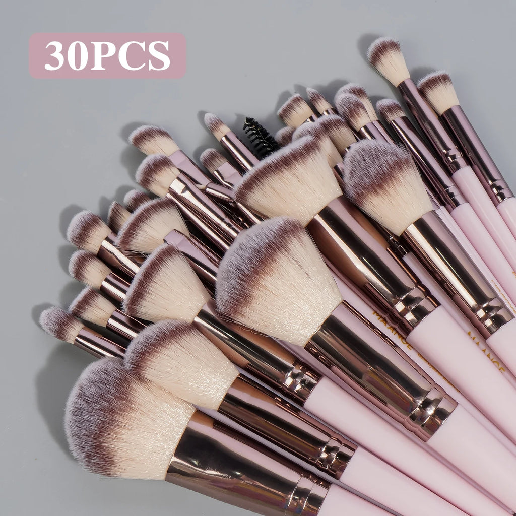 MAANGE 54-Pc Makeup Brush Kit with Sponges & Travel Bag Makeup Brush Kit QXL