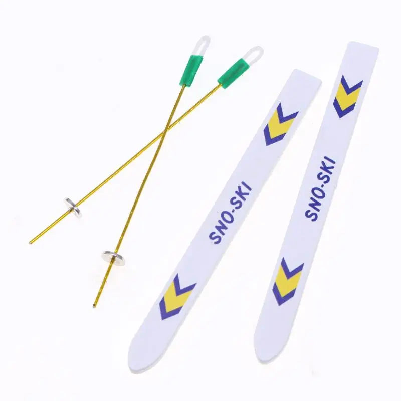 Miniature Wooden Ski Board Dollhouse Christmas Decoration Dollhouse Miniature QXL
